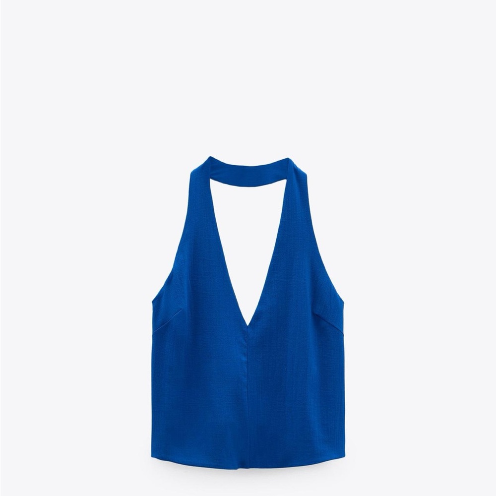 Zara cobalt blue halter top